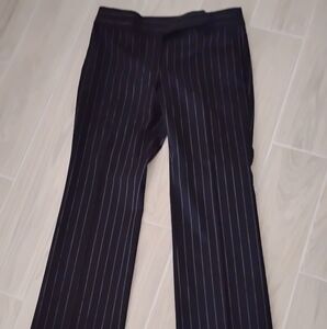 Loft Black And White Pinstripe Pants
